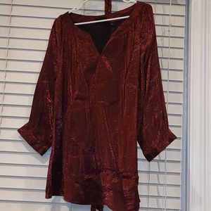 Shimmery Blouse w/ Belt